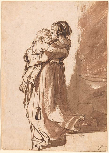 Accademia Artistica Rembrandt giovane con bambino AndreaColore Soldatini